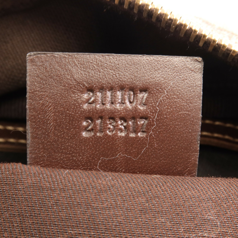 GUCCI 塗層帆布Shoulder Bag金扣肩背袋-11