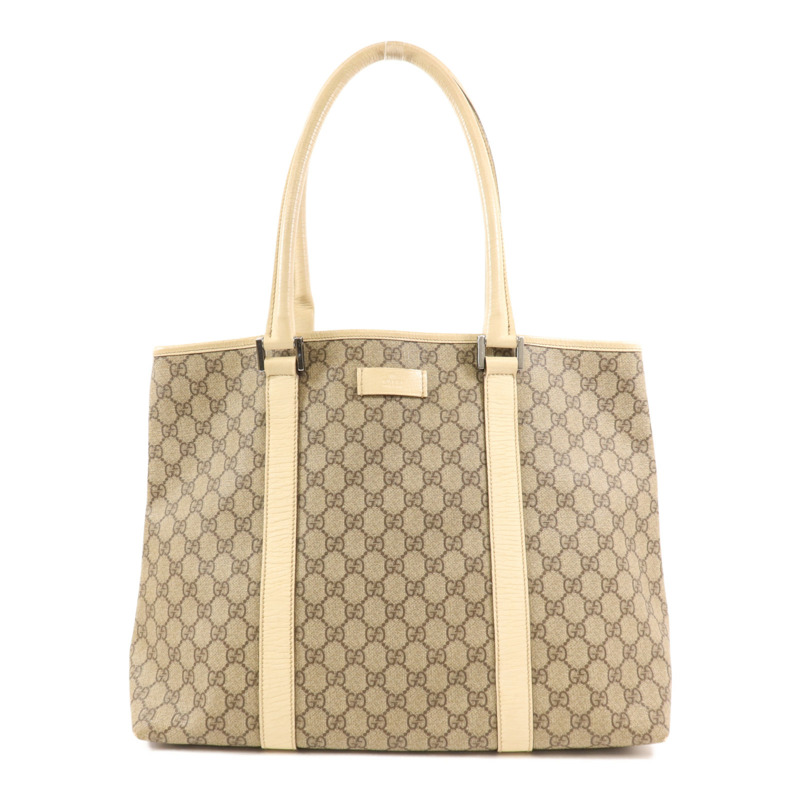 GUCCI 塗層帆布Tote Bag銀扣肩背袋-0