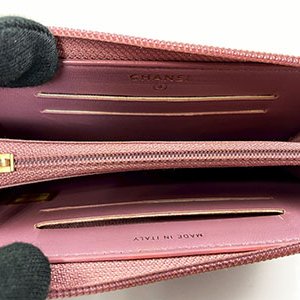 ＊奢華大道國際精品＊【CH0709】CHANEL藕粉色小羊皮 BOY米金釦ㄇ字拉鍊中夾 A80566-8