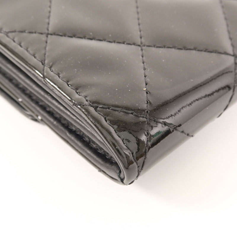 CHANEL 漆皮皮革Long Wallet銀扣長錢包-11