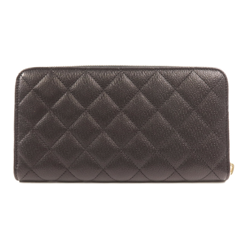 CHANEL 牛皮皮革Long Wallet金扣長錢包-1