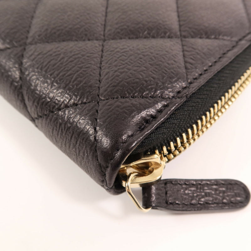 CHANEL 牛皮皮革Long Wallet金扣長錢包-8