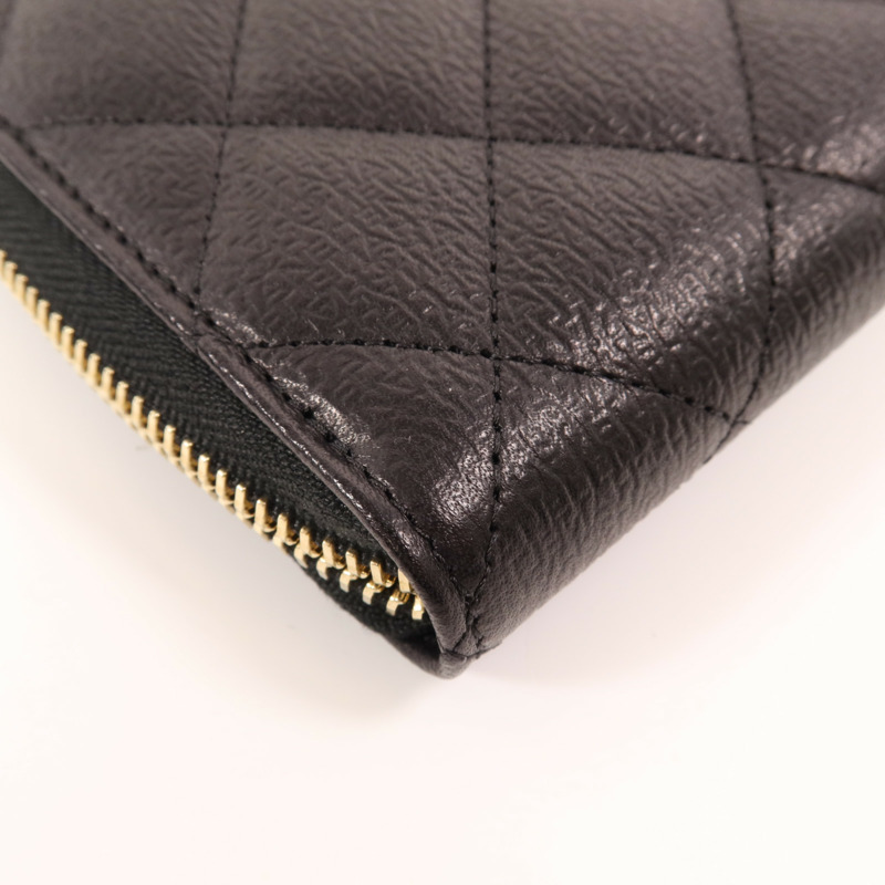 CHANEL 牛皮皮革Long Wallet金扣長錢包-9