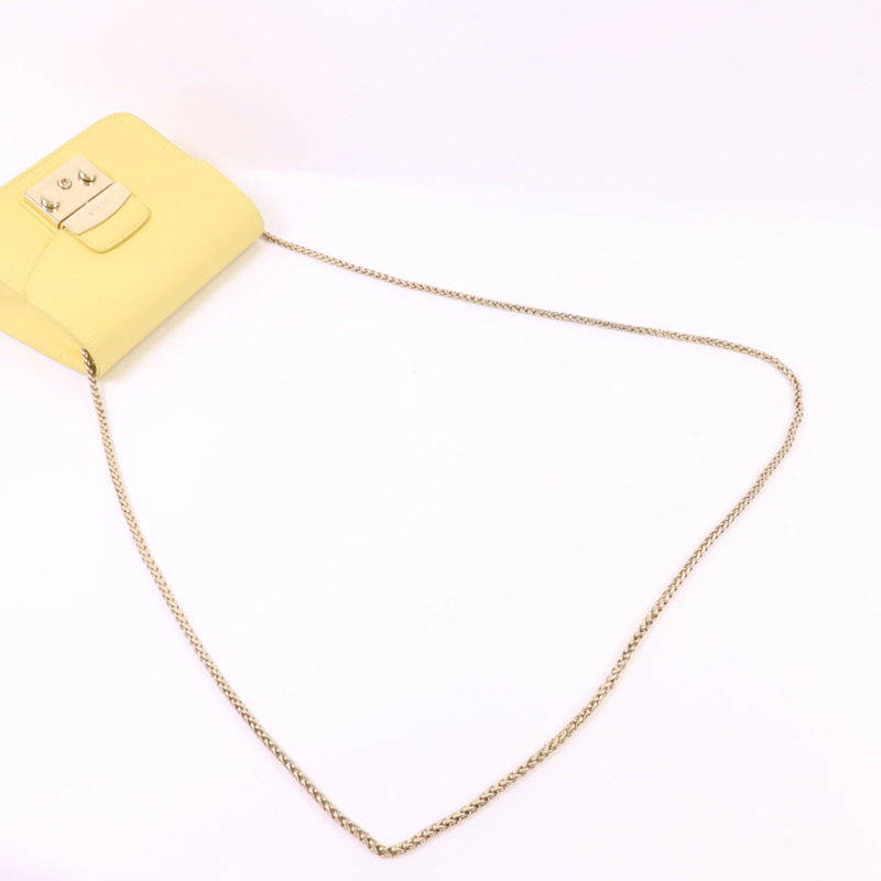 Furla 牛皮皮革Chain Shoulder Bag金扣鏈帶肩背袋-4