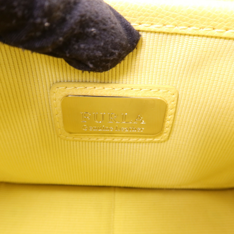 Furla 牛皮皮革Chain Shoulder Bag金扣鏈帶肩背袋-6