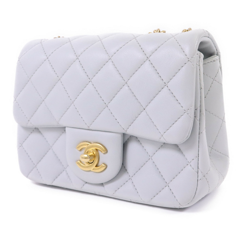 CHANEL 羊皮皮革Classic Camellia金扣鏈帶肩背袋-2