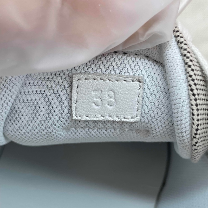 98新38碼 HERMES愛馬仕 Jet H撞色圓頭系帶德訓鞋 低幫休閒鞋 北極灰 /灰藍色 女款 附塵袋*專櫃價10000-4