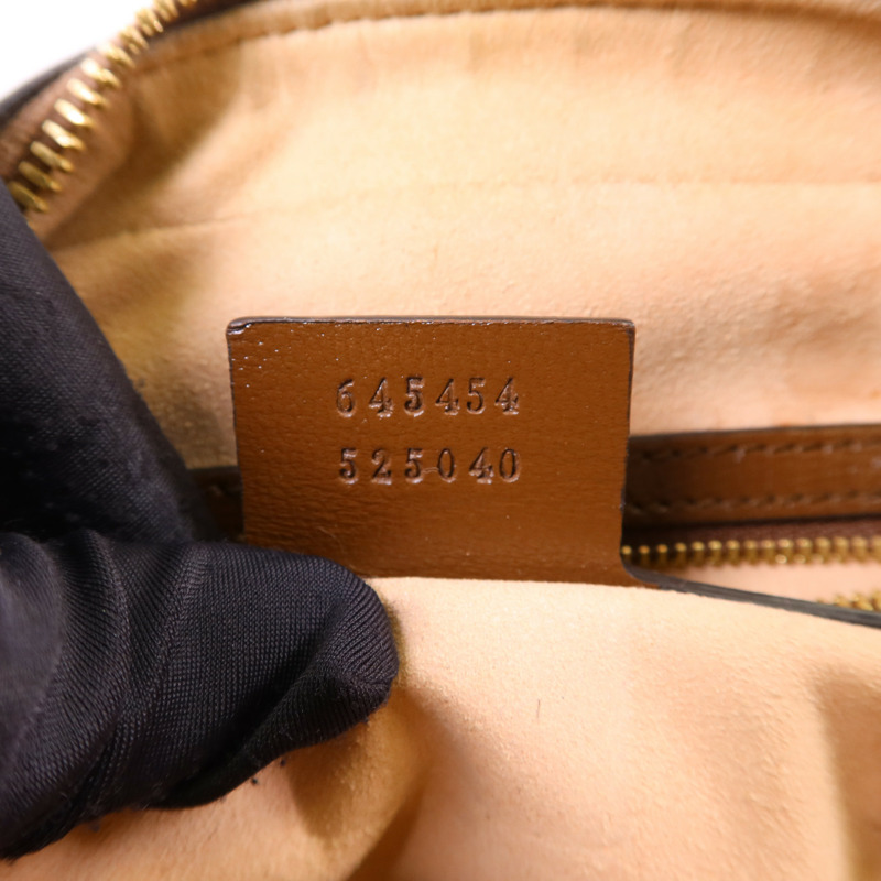 GUCCI 塗層帆布Horsebit 1955 Shoulder Bag金扣肩背袋-7