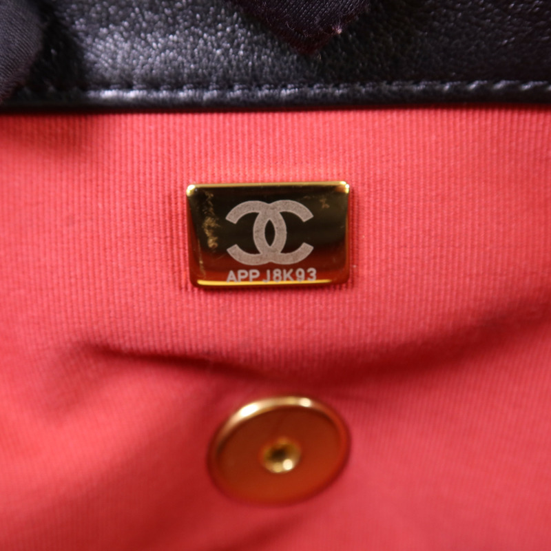 CHANEL 羊皮皮革Chanel 19金扣手挽肩背兩用袋-7