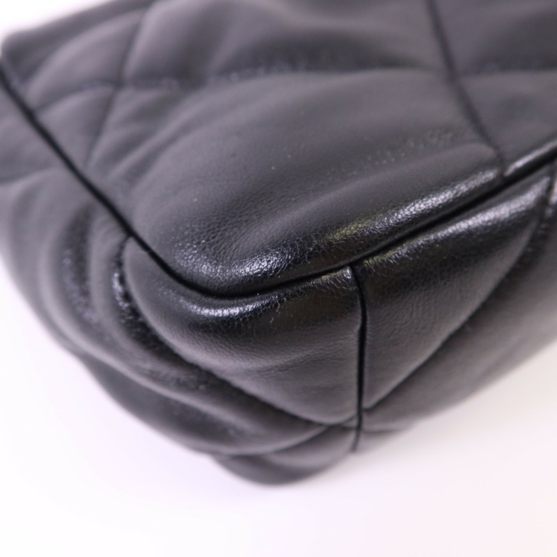 CHANEL 羊皮皮革Chanel 19金扣手挽肩背兩用袋-14