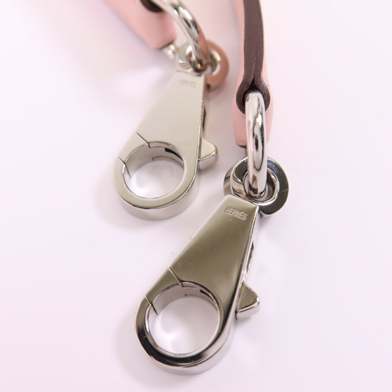 HERMES Swift皮革Bolide 27銀扣手挽肩背兩用袋Rose Sakura-9