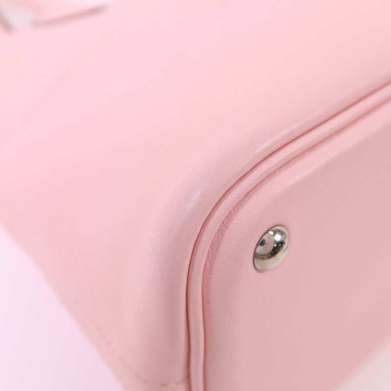 HERMES Swift皮革Bolide 27銀扣手挽肩背兩用袋Rose Sakura-11