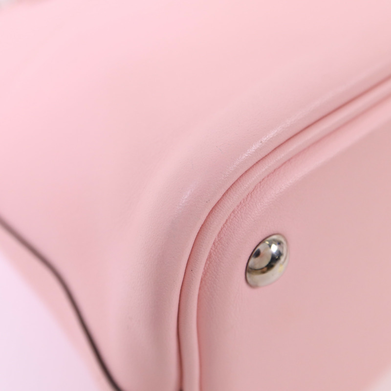 HERMES Swift皮革Bolide 27銀扣手挽肩背兩用袋Rose Sakura-13