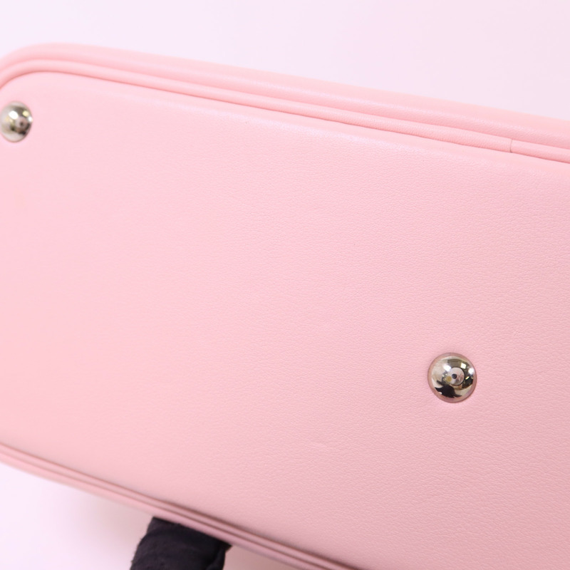 HERMES Swift皮革Bolide 27銀扣手挽肩背兩用袋Rose Sakura-14