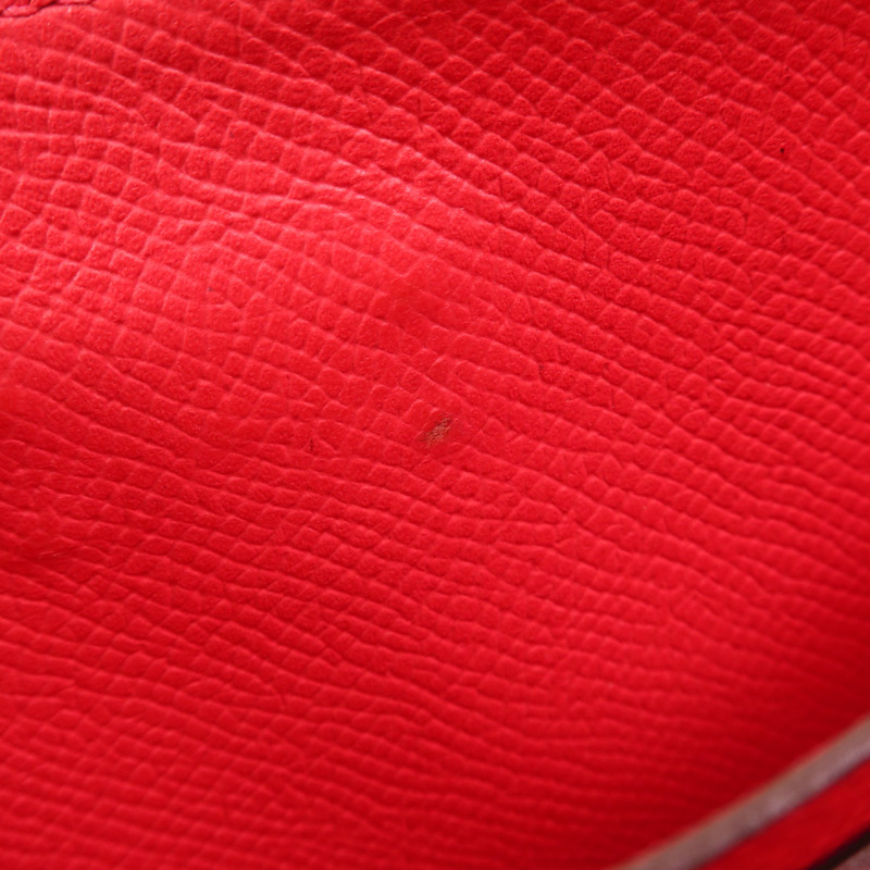 HERMES Epsom皮革Kelly Long Wallet金扣長錢包Rose De Coeur-15