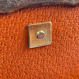 ＊奢華大道國際精品＊【G1798】GUCCI金棕色緹花布竹結磁釦手拿/斜背包 117594-4