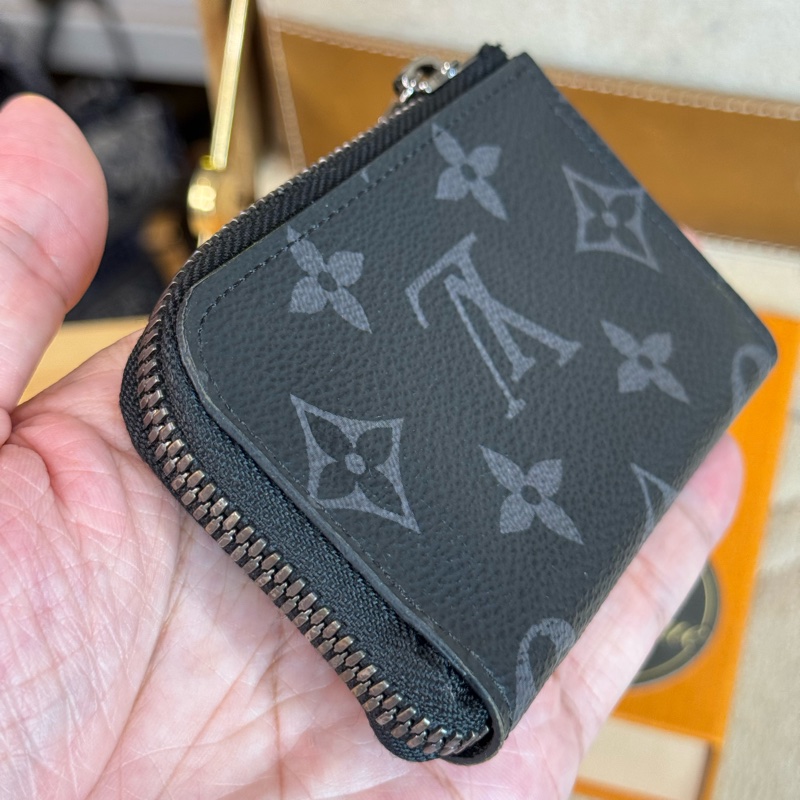 上架中🔑Louis Vuitton 黑色原花拉鍊零錢包-6