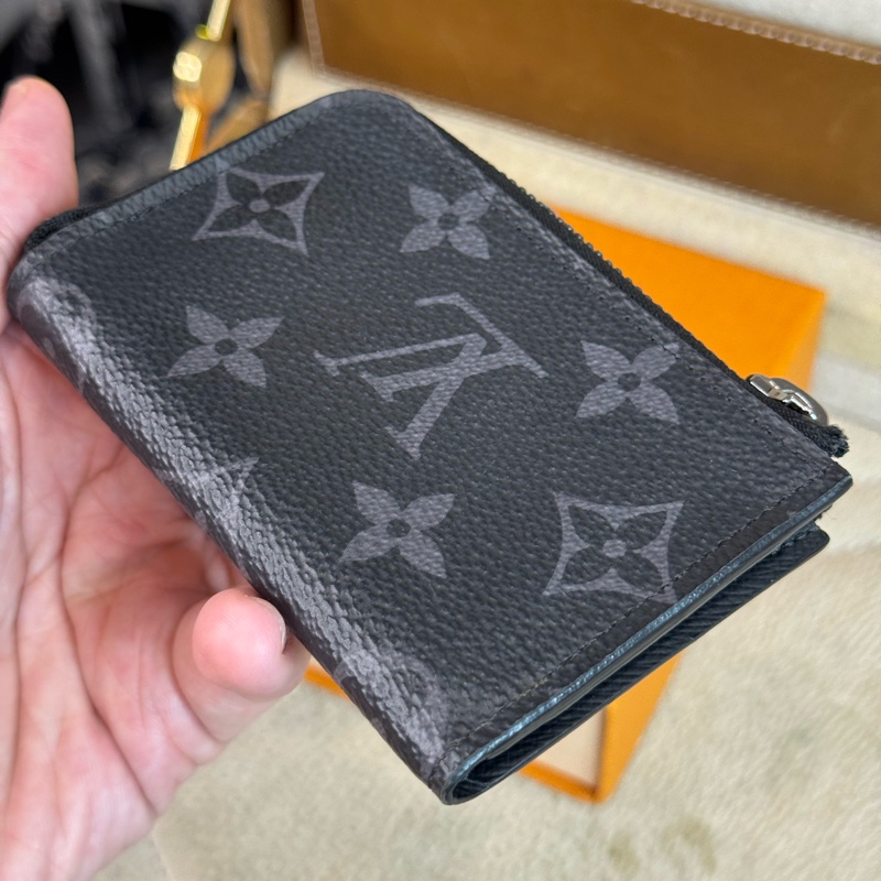 上架中🔑Louis Vuitton 黑色原花拉鍊零錢包-7