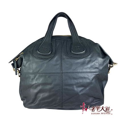 ＊奢華大道國際精品＊【GIV08】GIVENCHY紀梵希黑色牛皮兩用包 MA0142-0