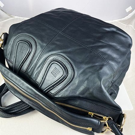 ＊奢華大道國際精品＊【GIV08】GIVENCHY紀梵希黑色牛皮兩用包 MA0142-2