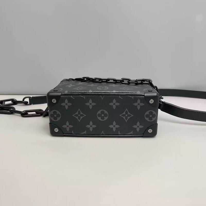 Louis Vuitton Mini Soft Trunk 黑色盒子包 帆布-3