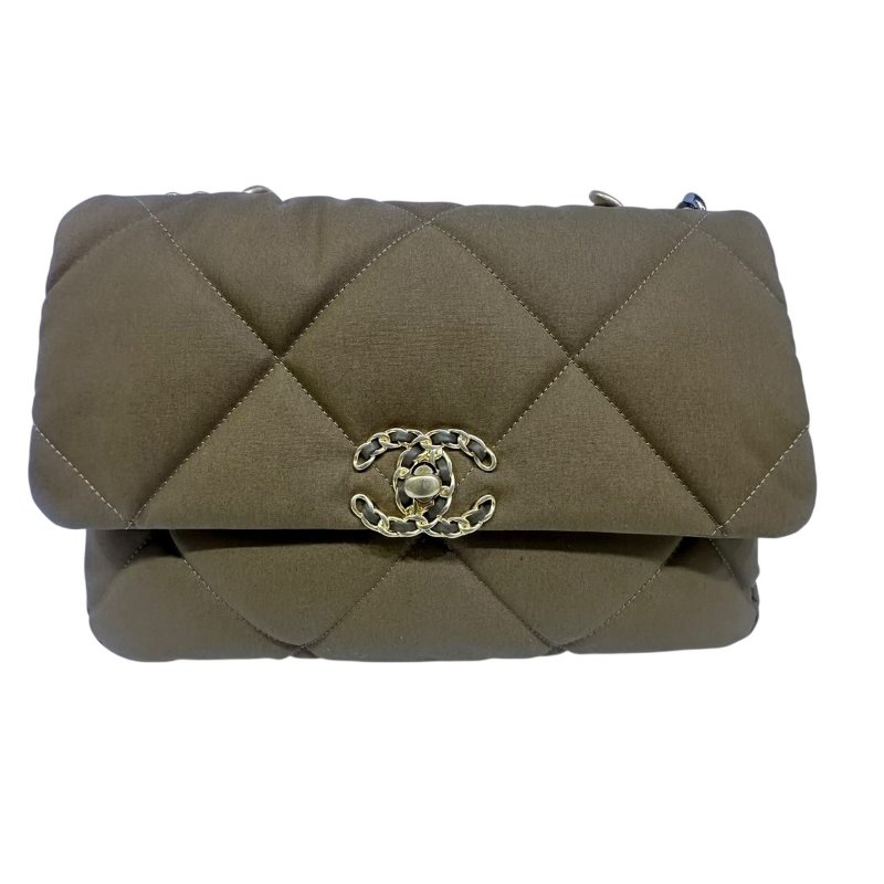 【美收精品】CHANEL 茶色19 中號 4-496-0