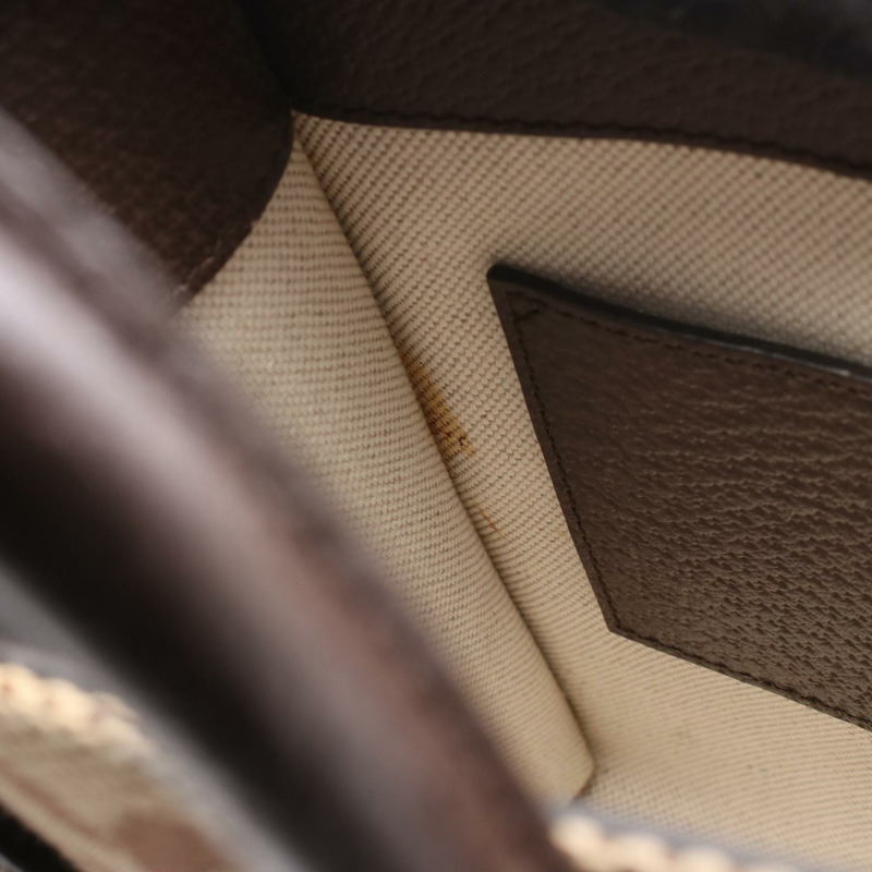 GUCCI Jumbo GG 托特斜背包 699406 帆布皮革 米色棕色 二手-4