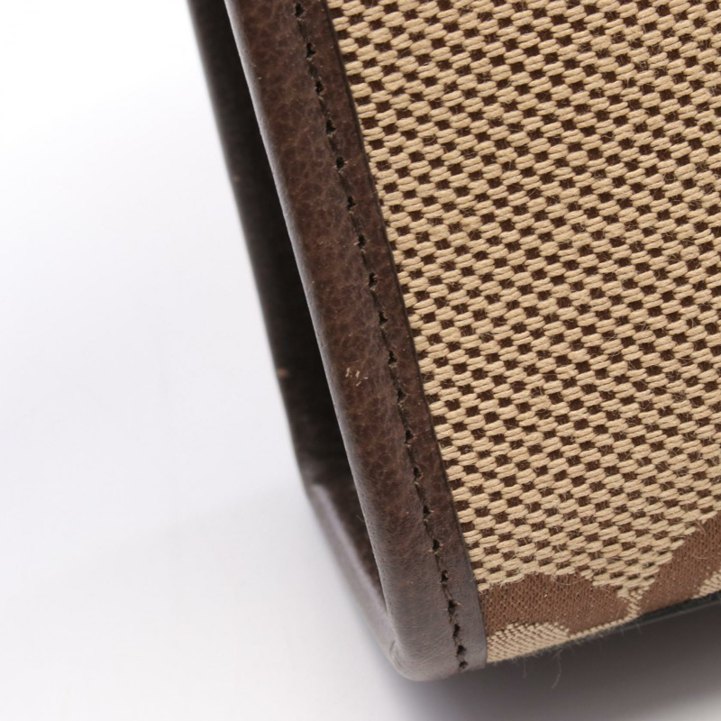 GUCCI Jumbo GG 托特斜背包 699406 帆布皮革 米色棕色 二手-6