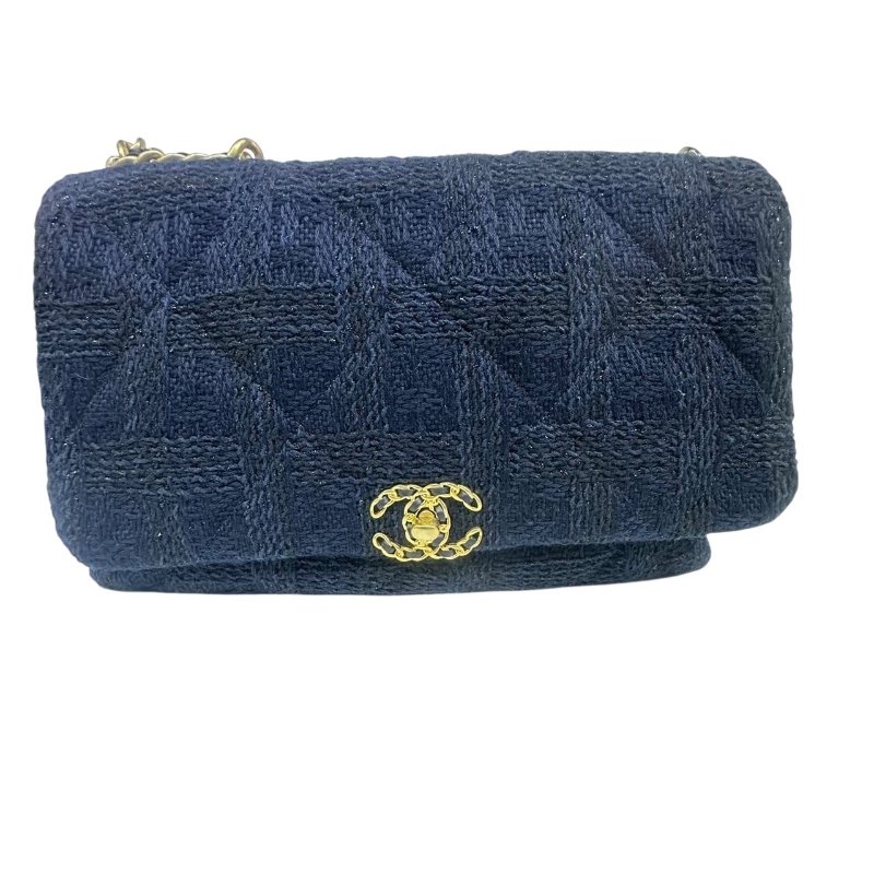 【美收精品】CHANEL 藍色針織19大號 4-499-0