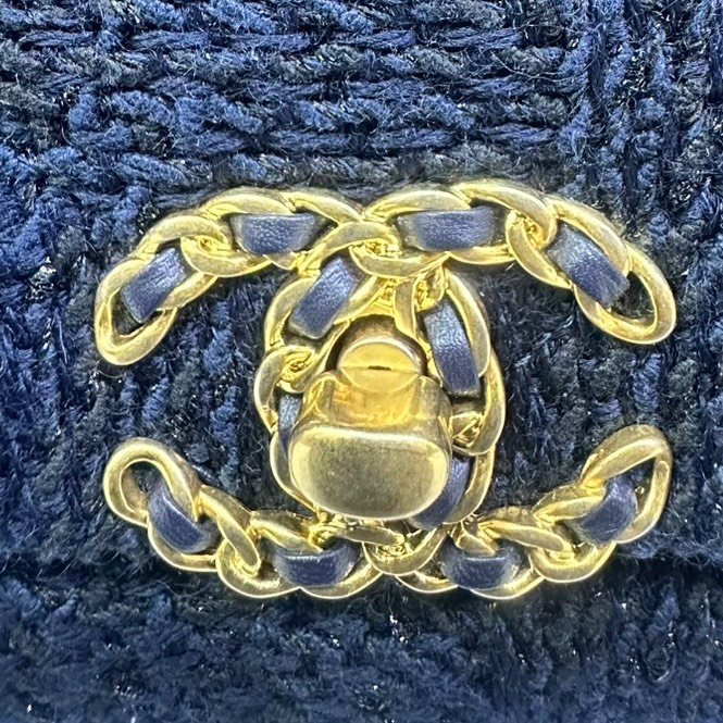 【美收精品】CHANEL 藍色針織19大號 4-499-10