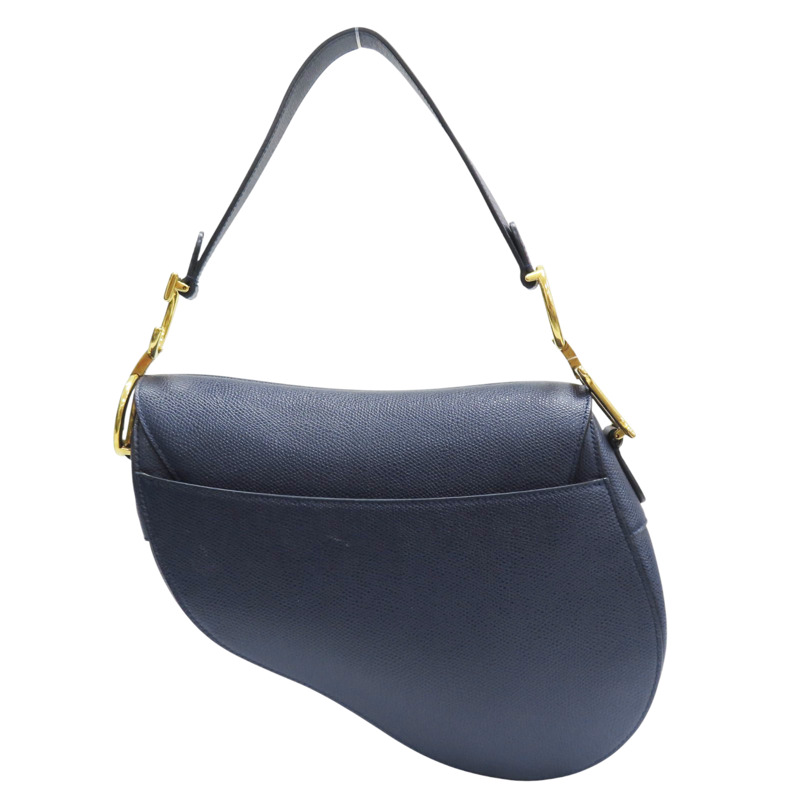 藍色 牛皮 中型馬鞍 SADDLE-M 肩背包【Dior 迪奧】-1