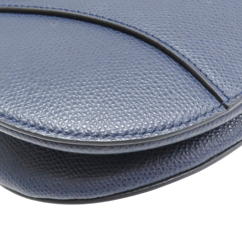 藍色 牛皮 中型馬鞍 SADDLE-M 肩背包【Dior 迪奧】-8