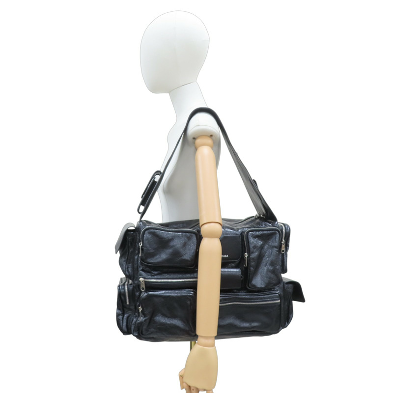 黑色 山羊皮 肩背包【BALENCIAGA 巴黎世家】 702168-12