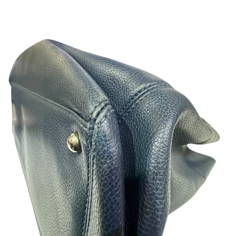 【美收精品】CHANEL 寶藍色皮革肩背包 4-504-5