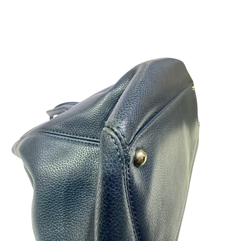 【美收精品】CHANEL 寶藍色皮革肩背包 4-504-6