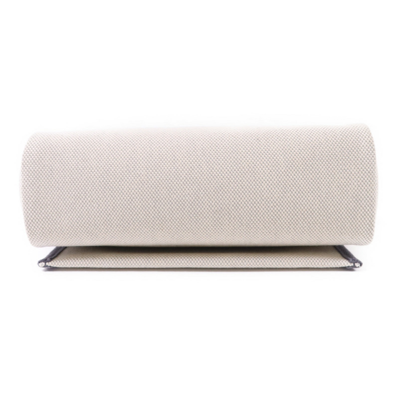 HERMES 帆布Mini Herbag銀扣肩背袋Ardoise-3