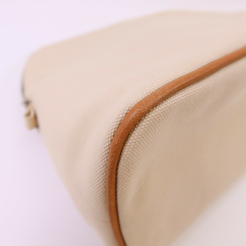 HERMES 棉布Bolide Pouch銀扣小袋-9