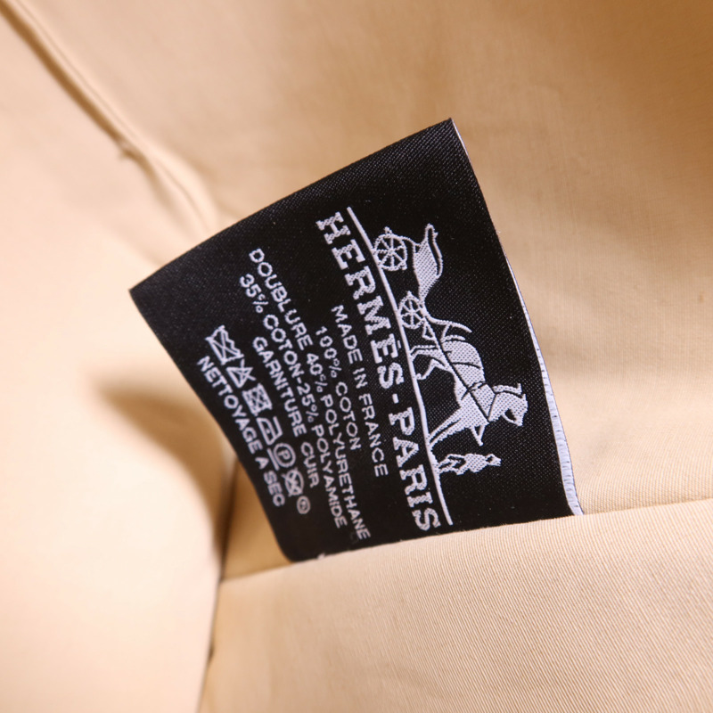 HERMES 棉布Bolide Pouch銀扣小袋-10