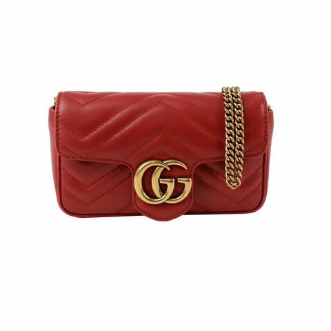 GUCCI GG Marmont 超迷你鏈條斜背包 476433