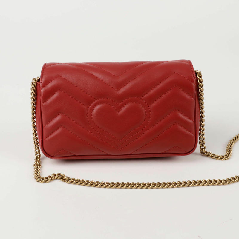 GUCCI GG Marmont 超迷你鏈條斜背包 476433-3