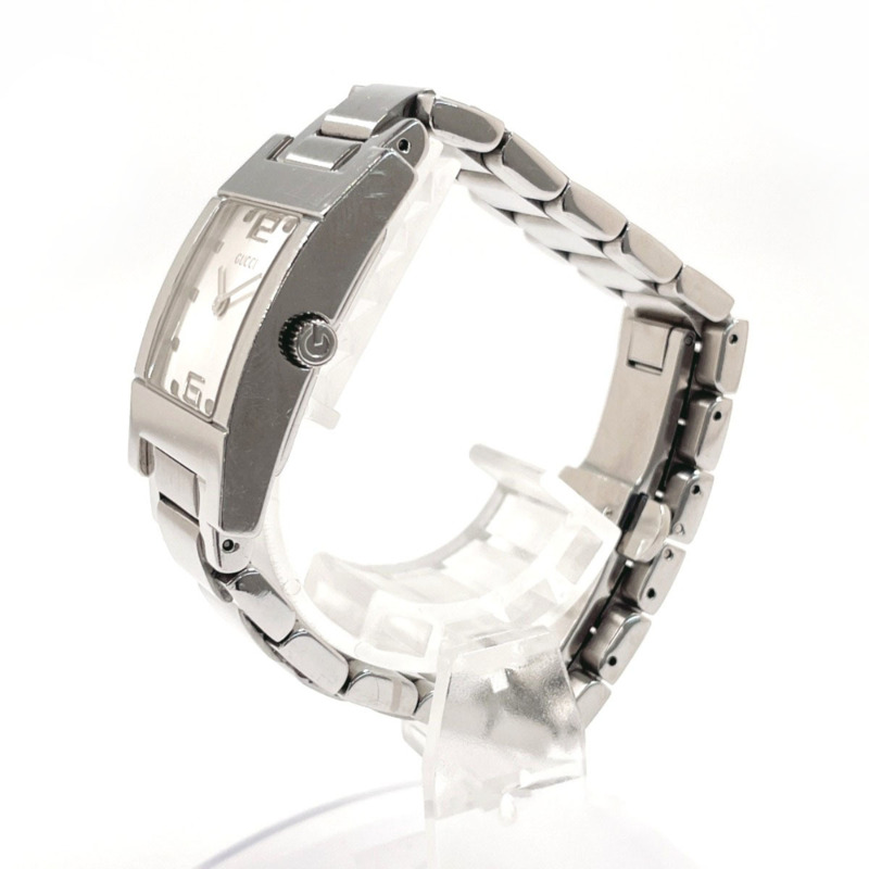 GUCCI 7700L 不鏽鋼/不鏽鋼腕錶，銀色，石英機芯，白色錶盤，女士款-1