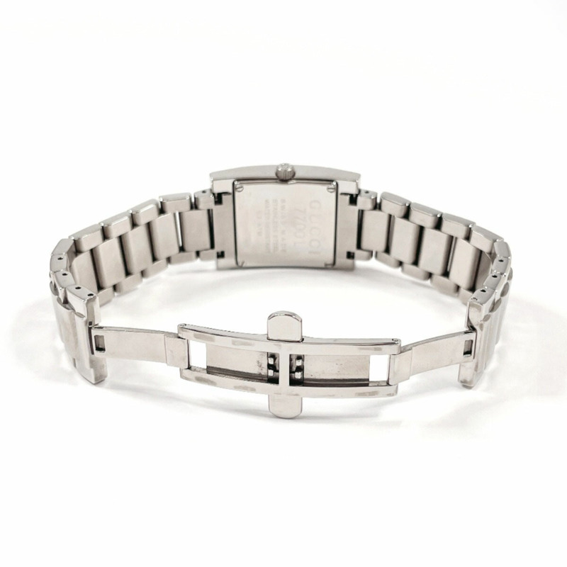 GUCCI 7700L 不鏽鋼/不鏽鋼腕錶，銀色，石英機芯，白色錶盤，女士款-5