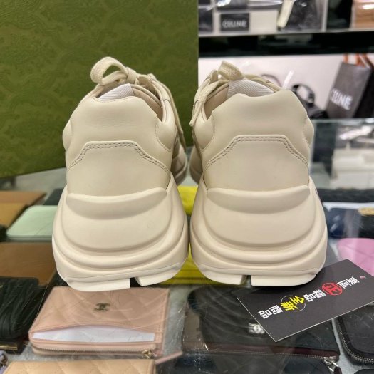 東區正精品㊣GUCCI 703809 全新彩色LOGO亮粉老爹鞋 38.5號 RZ6057-4