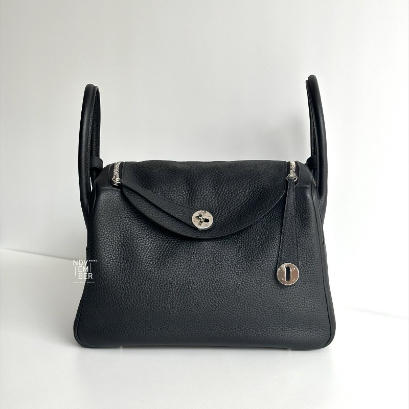 閒置新✨ Hermès 愛馬仕 Lindy 30 黑色銀釦-0