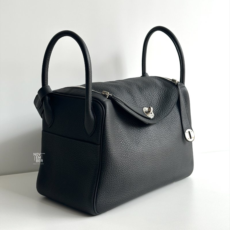 閒置新✨ Hermès 愛馬仕 Lindy 30 黑色銀釦-2