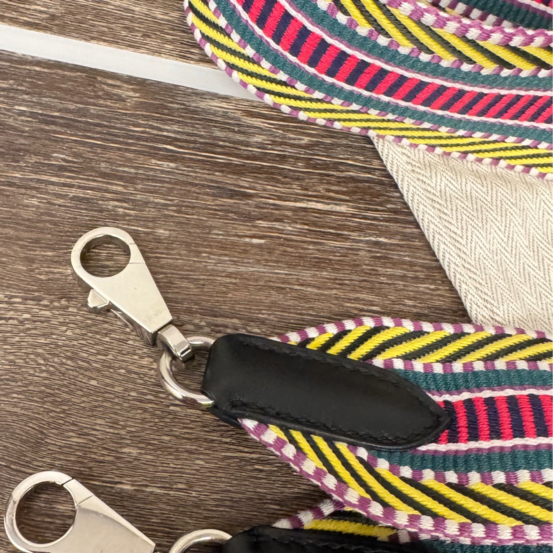 Hermes 愛馬仕 彩色編織背帶 九五新 銀扣 105分分-3