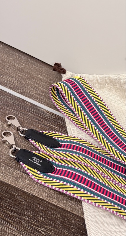 Hermes 愛馬仕 彩色編織背帶 九五新 銀扣 105分分-5