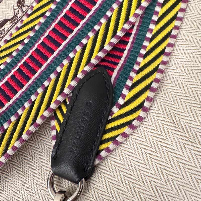 Hermes 愛馬仕 彩色編織背帶 九五新 銀扣 105分分-11