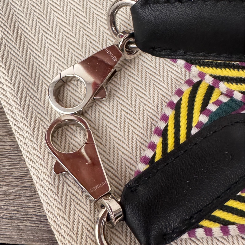 Hermes 愛馬仕 彩色編織背帶 九五新 銀扣 105分分-16