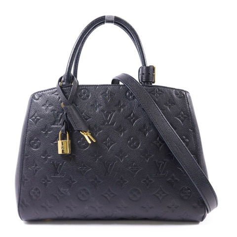 LOUIS VUITTON Monogram Empreinte Montaigne MM金扣手挽肩背兩用袋